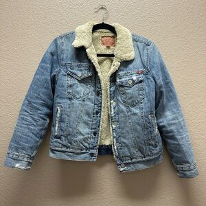 Lucky Brand Sherpa Jean Jacket - SIZE XS